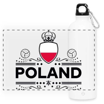 POLEN - Panorama Trinkflasche mit Karabiner 750 ml - Weiß - Vorne