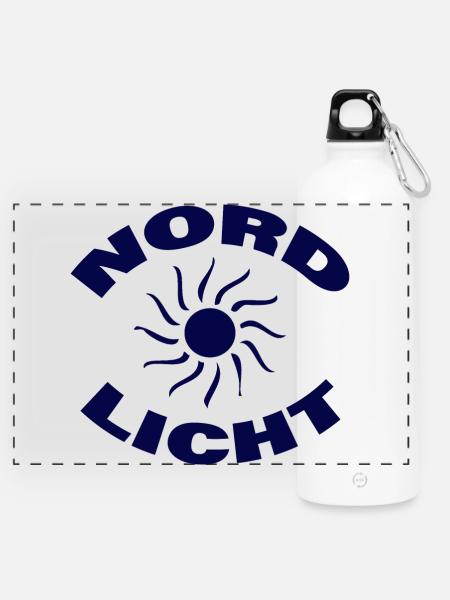 NORDLICHT - Panorama Trinkflasche mit Karabiner 750 ml - Weiß