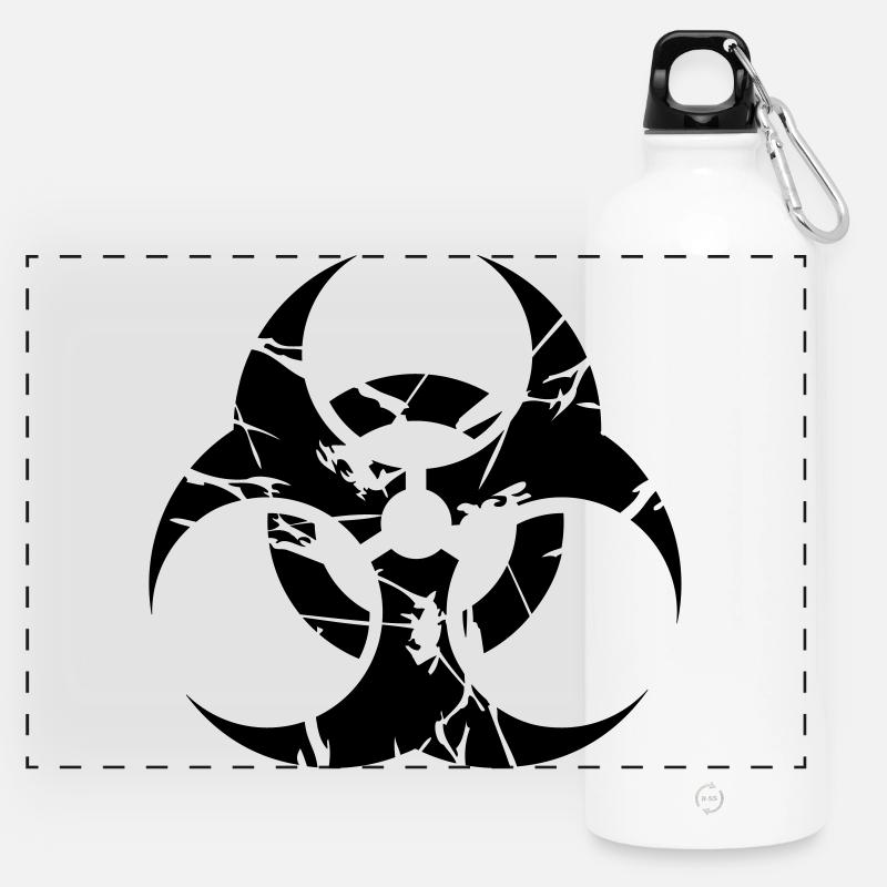 nucléaire - Gourde panoramique avec mousqueton 750 ml - blanc