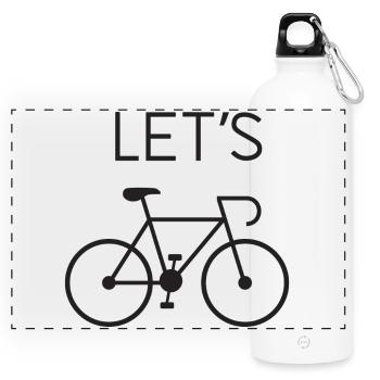 Faisons du vélo - Gourde panoramique avec mousqueton 750 ml - blanc - Devant