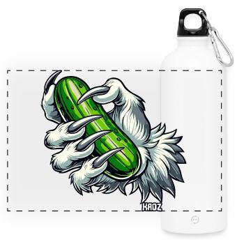 Furry Claw Cucumber Grasp - Panoramic Drinks Bottle with Carabiner 750 ml - white - Front