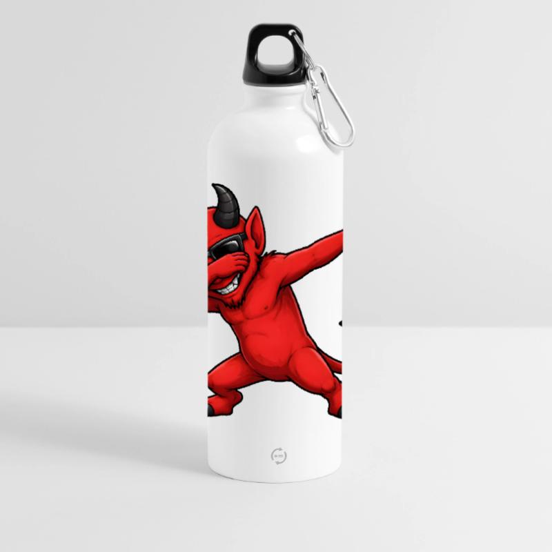 Dabbing Devil Panoramic Drinks Bottle with Carabiner 750 ml