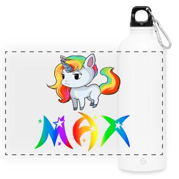 Unicorn Max - Panoramic Drinks Bottle with Carabiner 750 ml - white - Front