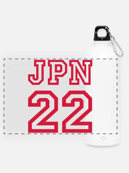 JAPAN - Panorama Trinkflasche mit Karabiner 750 ml - Weiß
