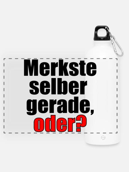 Erkenntnis - Panorama Trinkflasche mit Karabiner 750 ml - Weiß
