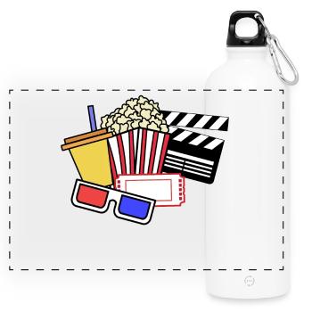 Regarder le film Déclaration du film Cineaste Cinema Night - Gourde panoramique avec mousqueton 750 ml - blanc - Devant