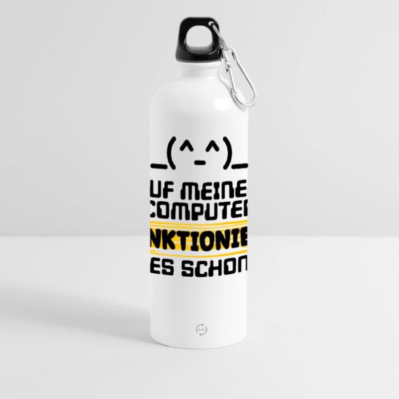 Developer Statement Code Scripting Programmer Panoramic Drinks Bottle with Carabiner 750 ml