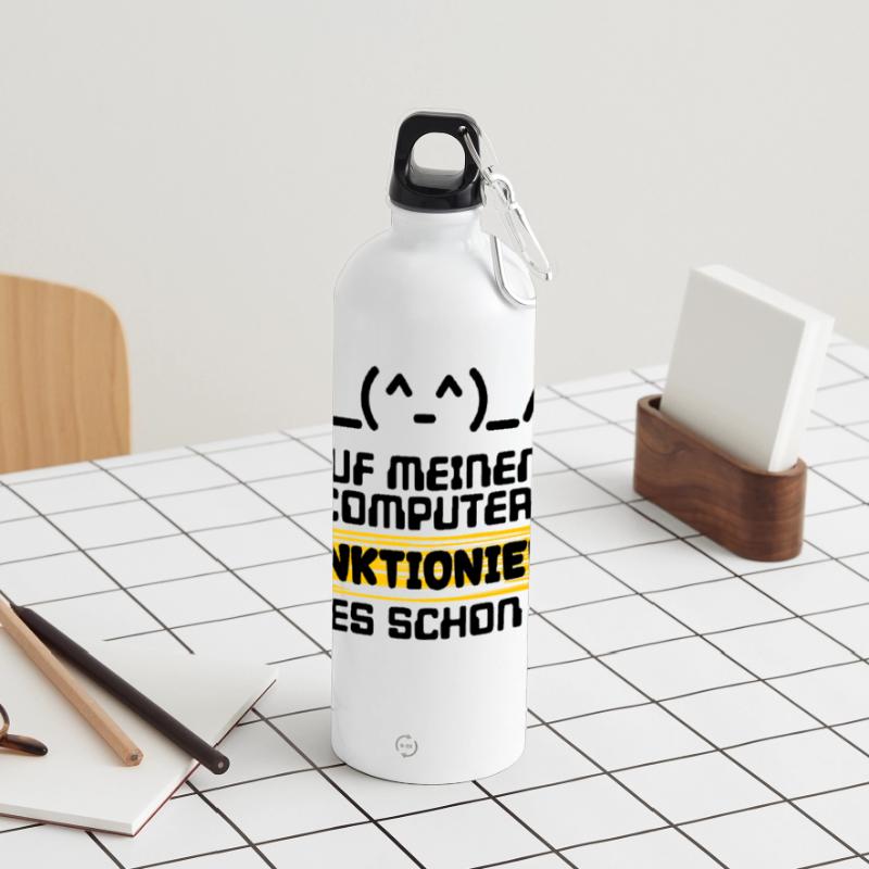 Developer Statement Code Scripting Programmer Panoramic Drinks Bottle with Carabiner 750 ml