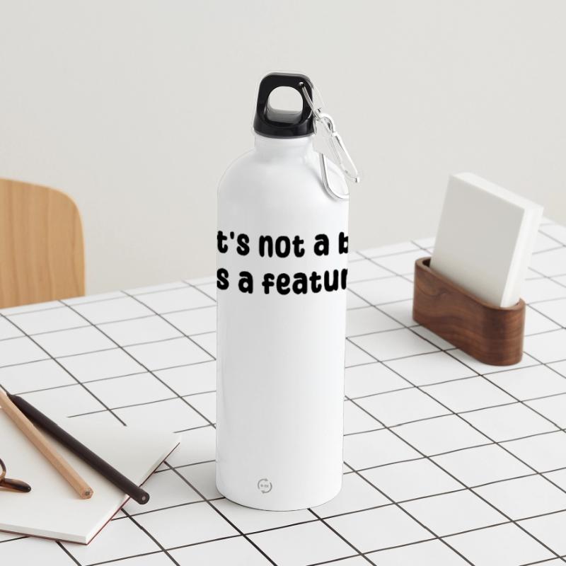 Developer Geek Bugs Code Informatik Statement Panorama Trinkflasche mit Karabiner 750 ml