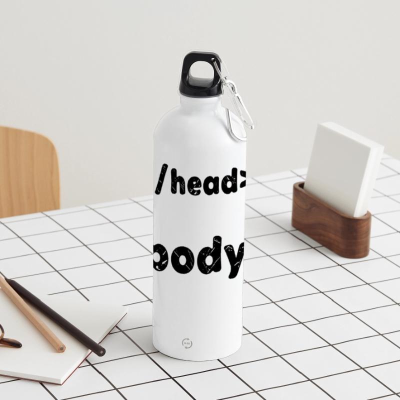 Code Developer Saying Debug Programmer Computer Panoramic Drinks Bottle with Carabiner 750 ml