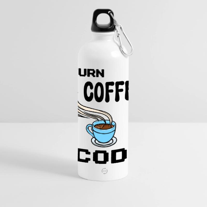 Programmeur de code Scripting Statement Développeur Gourde panoramique avec mousqueton 750 ml