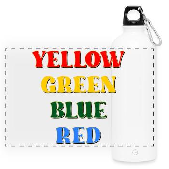 PSYCHOLOGY TEST - COLORS - Panoramic Drinks Bottle with Carabiner 750 ml - white - Front