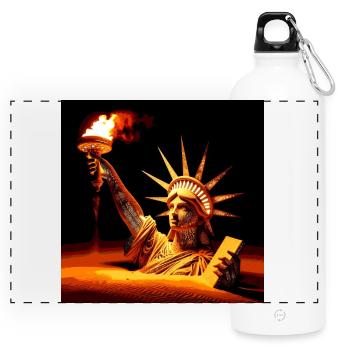 Liberty - Panoramic Drinks Bottle with Carabiner 750 ml - white - Front