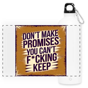 Bold Funny Saying Motivational Quote Design - Panorama Trinkflasche mit Karabiner 750 ml - Weiß - Vorne