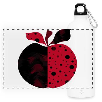 apple - Panoramic Drinks Bottle with Carabiner 750 ml - white - Front