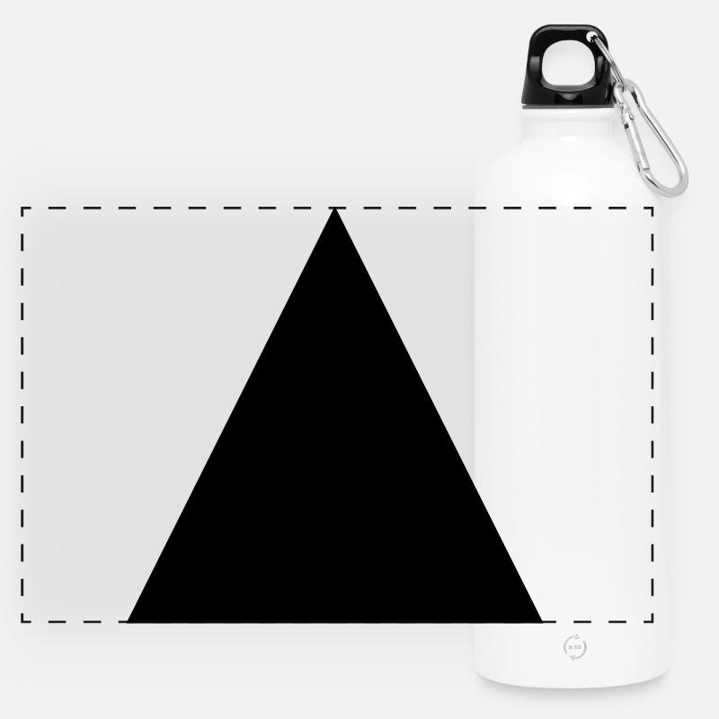 Triangle - Gourde panoramique avec mousqueton 750 ml - blanc