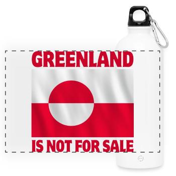 Greenland, Groenland, arctique, Nuuk - Gourde panoramique avec mousqueton 750 ml - blanc - Devant