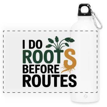 Naturopathe, je fais Roots Before Routes Professional - Gourde panoramique avec mousqueton 750 ml - blanc - Devant