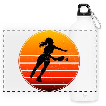Pickleball athlete design for pickleball game fans - Panoramic Drinks Bottle with Carabiner 750 ml - white - Front