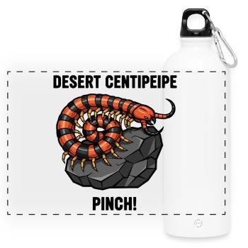 Centipede Desert Danger Pinch Centipede Black - Panoramic Drinks Bottle with Carabiner 750 ml - white - Front