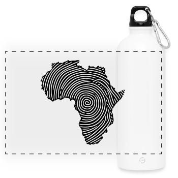 Fingerprint Africa - Panorama Trinkflasche mit Karabiner 750 ml - Weiß - Vorne