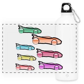 Automobiles - Gourde panoramique avec mousqueton 750 ml - blanc - Devant
