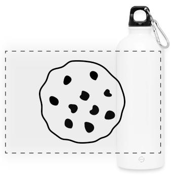 Cookies - Gourde panoramique avec mousqueton 750 ml - blanc - Devant
