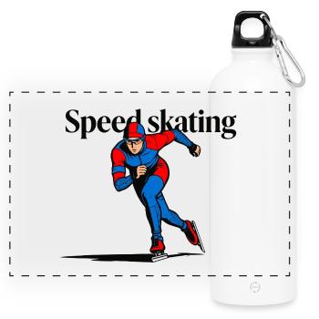 Skating - Panoramic Drinks Bottle with Carabiner 750 ml - white - Front