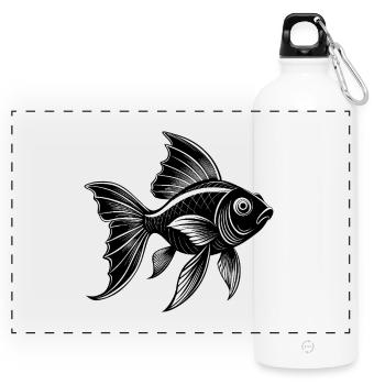 Goldfish - Panoramic Drinks Bottle with Carabiner 750 ml - white - Front
