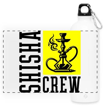 Shisha Crew - Panorama Trinkflasche mit Karabiner 750 ml - Weiß - Vorne