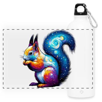Squirrel - Panoramic Drinks Bottle with Carabiner 750 ml - white - Front