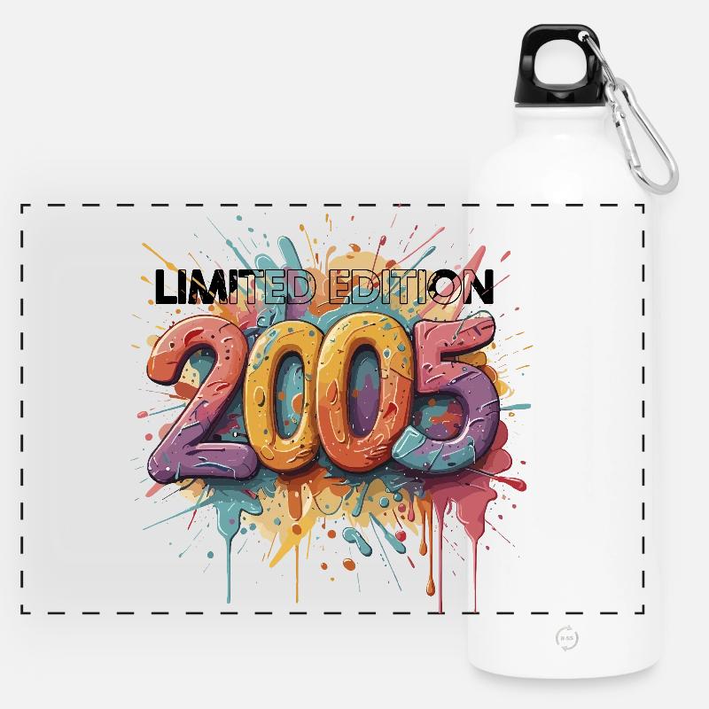2005 Limited Edition Color Explosion Graffiti - Panoramic Drinks Bottle with Carabiner 750 ml - white