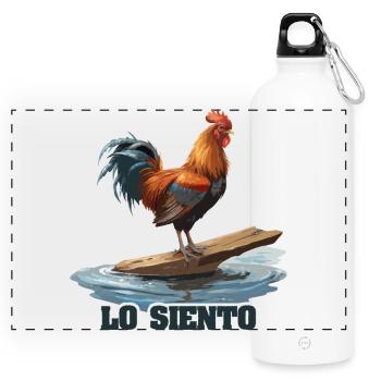 I'm Sorry - Lo Siento - Viral Memes - Panoramic Drinks Bottle with Carabiner 750 ml - white - Front
