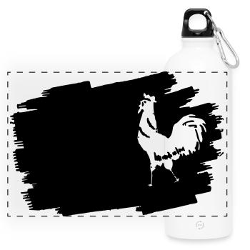 Midnight Glyphs Emblem - Panoramic Drinks Bottle with Carabiner 750 ml - white - Front