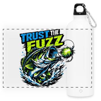 Trust the Fuzzz Frogfish Graphic - Panoramic Drinks Bottle with Carabiner 750 ml - white - Front