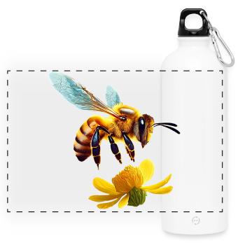 abeille - Gourde panoramique avec mousqueton 750 ml - blanc - Devant