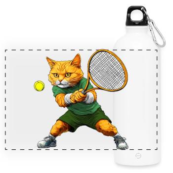 Tennis Cats - Gourde panoramique avec mousqueton 750 ml - blanc - Devant