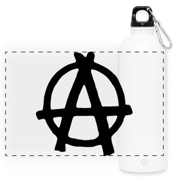 Anarchy - Panoramic Drinks Bottle with Carabiner 750 ml - white - Front