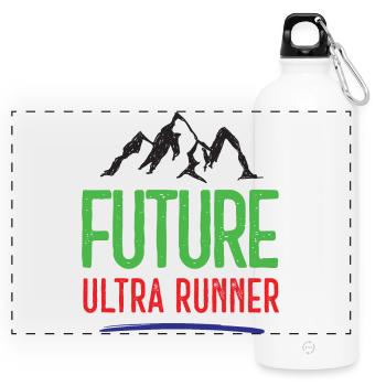 Futur Ultra Runner - Gourde panoramique avec mousqueton 750 ml - blanc - Devant