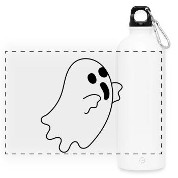 Ghost - Panoramic Drinks Bottle with Carabiner 750 ml - white - Front