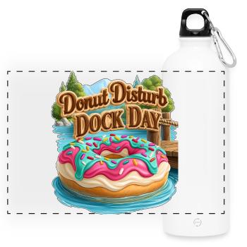 Donut Disturb Dock Day - Panoramic Drinks Bottle with Carabiner 750 ml - white - Front