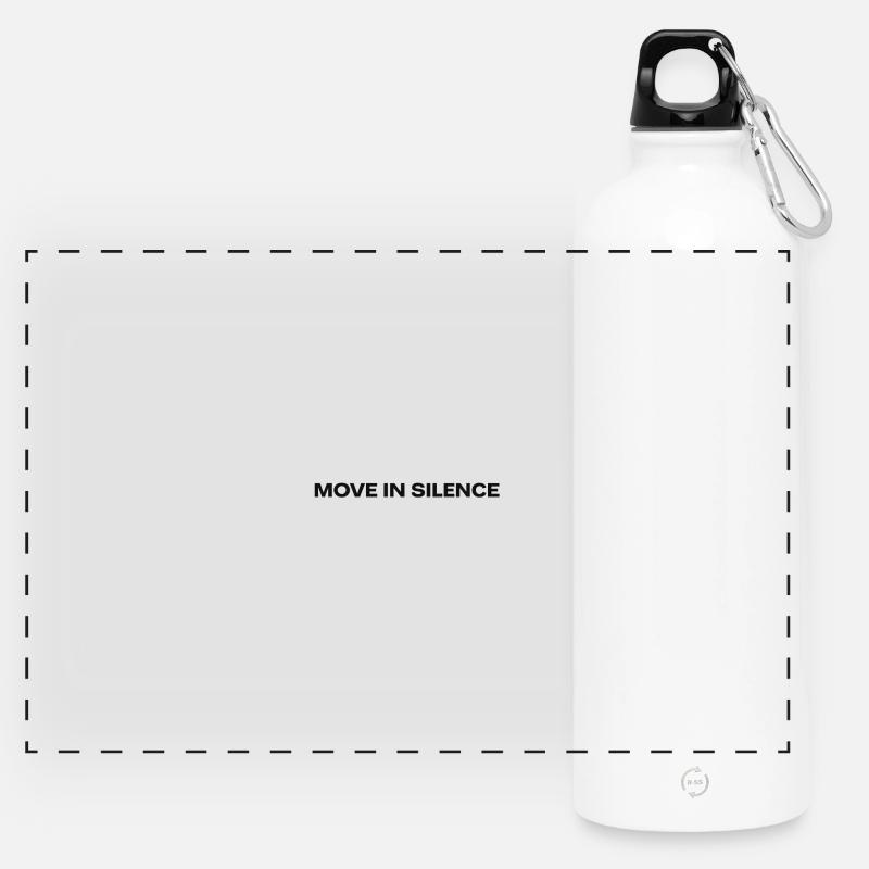 Move in Silence - Panoramic Drinks Bottle with Carabiner 750 ml - white