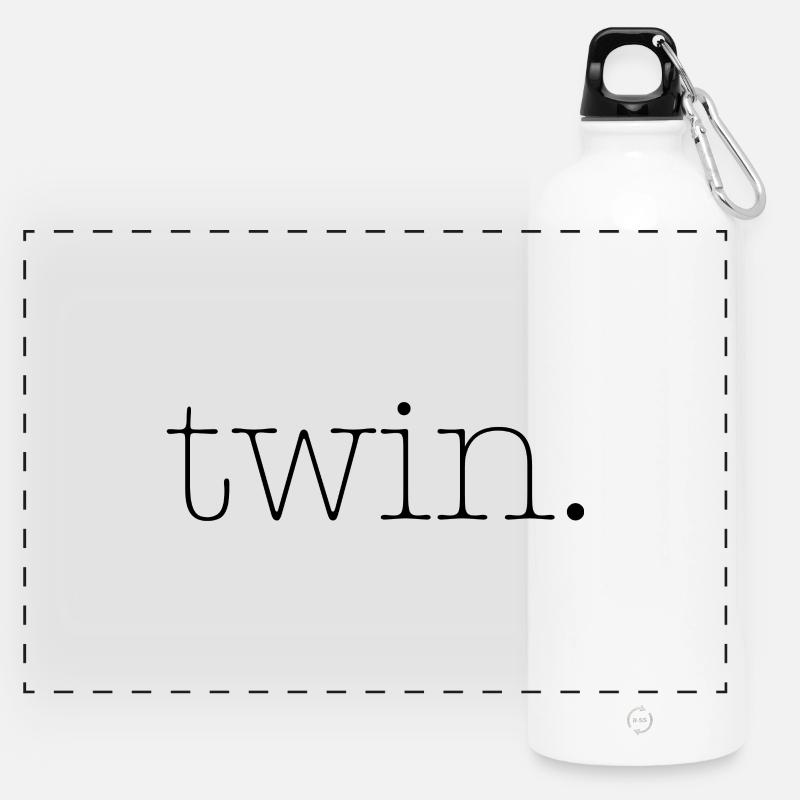 twin - Panoramic Drinks Bottle with Carabiner 750 ml - white