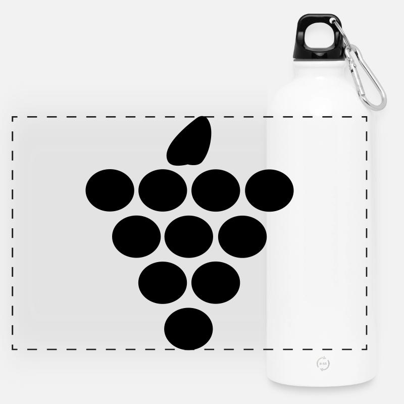 Wine Route - Panoramic Drinks Bottle with Carabiner 750 ml - white