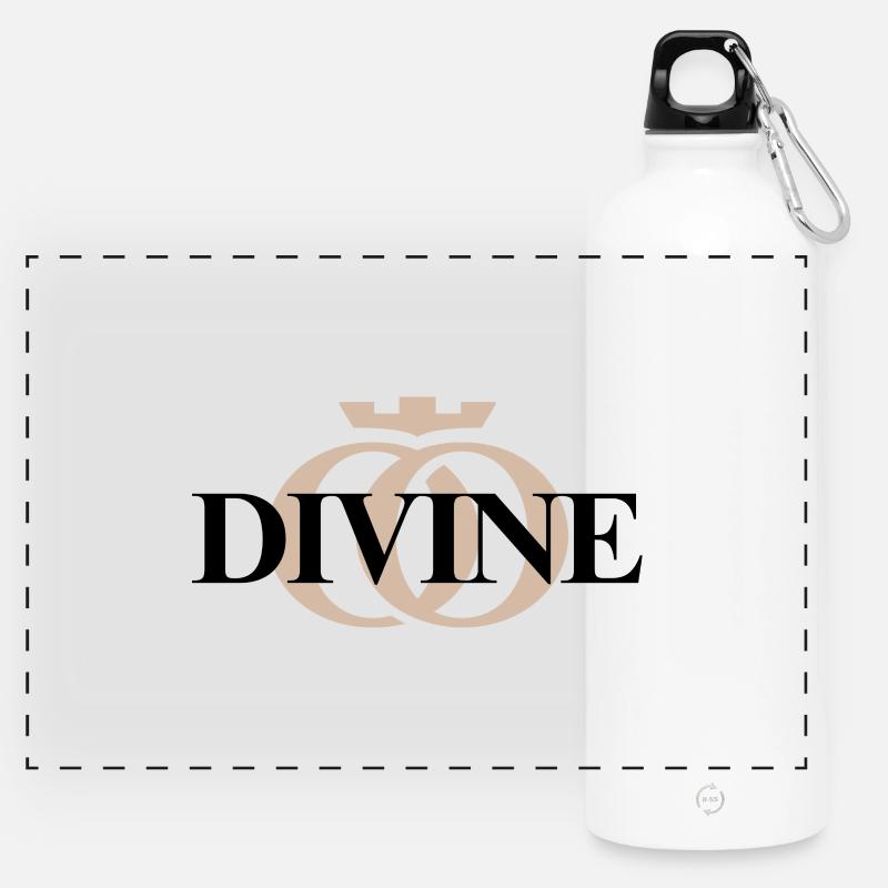 DIVINE OPPOLINE – Feminine Energy Collection - Panoramic Drinks Bottle with Carabiner 750 ml - white