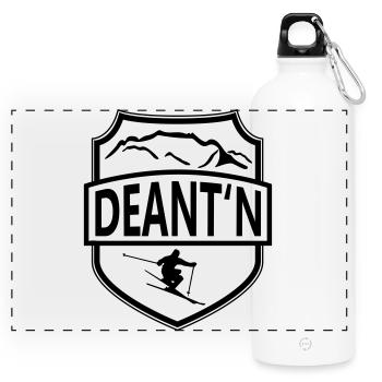 Served on the Hochkönig - Panoramic Drinks Bottle with Carabiner 750 ml - white - Front