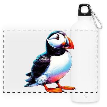 Puffin - Panoramic Drinks Bottle with Carabiner 750 ml - white - Front