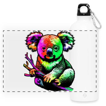 Koala - Panorama Trinkflasche mit Karabiner 750 ml - Weiß - Vorne