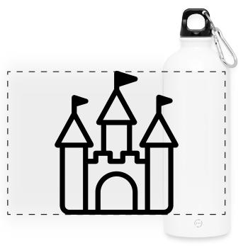château - Gourde panoramique avec mousqueton 750 ml - blanc - Devant