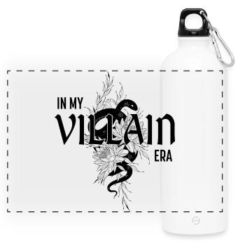 Dungeon Viper – Roll or Get Bitten - Panoramic Drinks Bottle with Carabiner 750 ml - white - Front